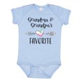 thumbnail image 1 of Inktastic Grandma and Grandpas Favorite Heart Grandchild Boys or Girls Baby Bodysuit, 1 of 5