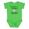 thumbnail image 1 of Inktastic Grandma and Grandpas Favorite Heart Grandchild Boys or Girls Baby Bodysuit, 1 of 5
