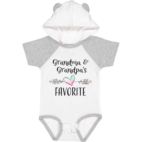 Inktastic Grandma and Grandpas Favorite Heart Grandchild Boys or Girls Baby Bodysuit