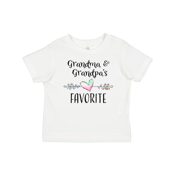 Inktastic Grandma and Grandpas Favorite- Heart Grandchild Boys or Girls Baby T-Shirt