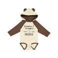 thumbnail image 1 of Inktastic Grandma and Grandpas Favorite- Heart Grandchild Boys or Girls Long Sleeve Baby Bodysuit, 1 of 5