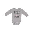 thumbnail image 1 of Inktastic Grandma and Grandpas Favorite- Heart Grandchild Boys or Girls Long Sleeve Baby Bodysuit, 1 of 5