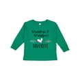 thumbnail image 1 of Inktastic Grandma and Grandpas Favorite- Heart Grandchild Boys or Girls Long Sleeve Toddler T-Shirt, 1 of 5
