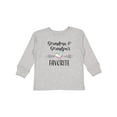 thumbnail image 1 of Inktastic Grandma and Grandpas Favorite- Heart Grandchild Boys or Girls Long Sleeve Toddler T-Shirt, 1 of 5