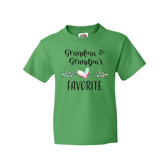 Inktastic Grandma and Grandpas Favorite- Heart Grandchild Youth T-Shirt