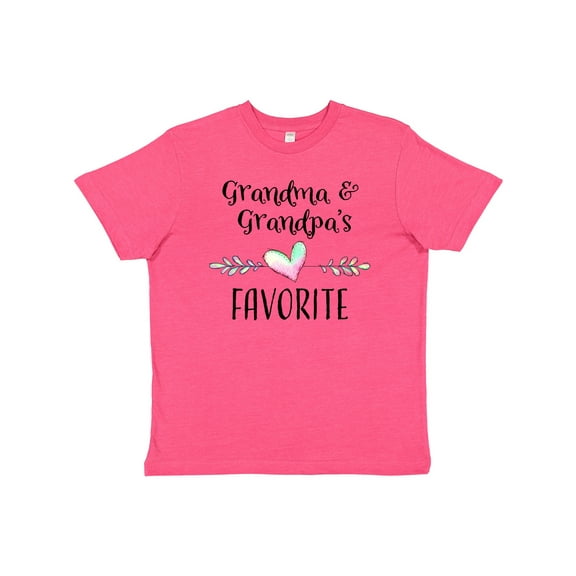 Inktastic Grandma and Grandpas Favorite- Heart Grandchild Youth T-Shirt