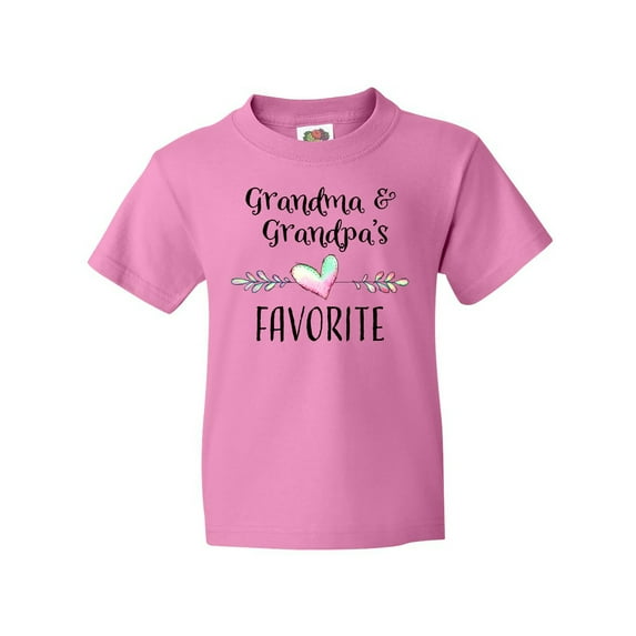 Inktastic Grandma and Grandpas Favorite- Heart Grandchild Youth T-Shirt