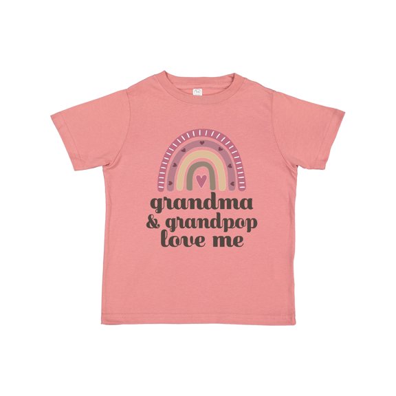 Inktastic Grandma and Grandpop Rainbow for Girls Girls Toddler T-Shirt