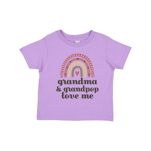 Inktastic Grandma and Grandpop Rainbow for Girls Girls Toddler T-Shirt