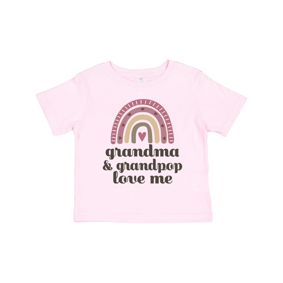 Inktastic Grandma and Grandpop Rainbow for Girls Girls Toddler T-Shirt