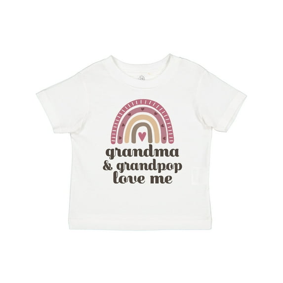 Inktastic Grandma and Grandpop Rainbow for Girls Girls Toddler T-Shirt