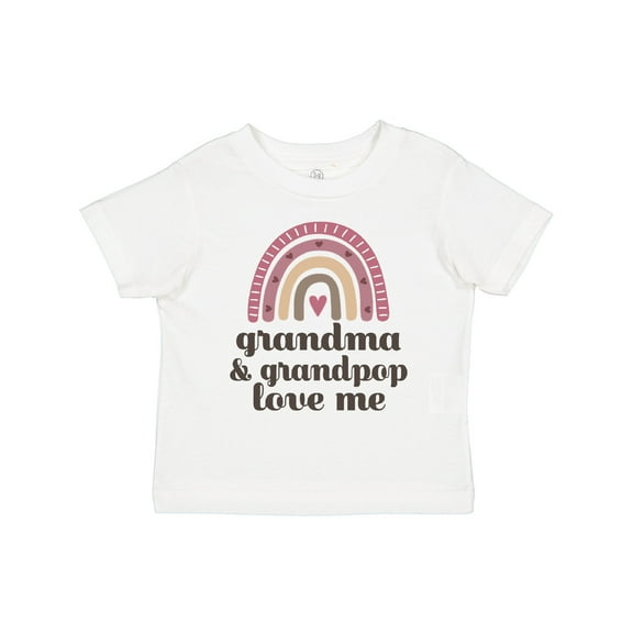 Inktastic Grandma and Grandpop Rainbow for Girls Girls Toddler T-Shirt