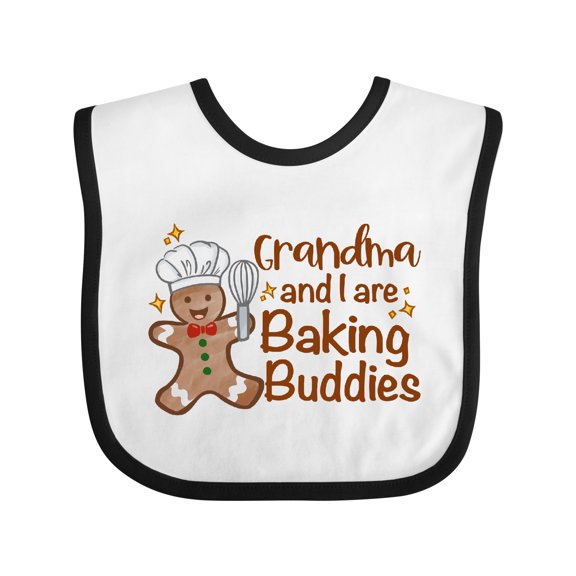 Inktastic Grandma and I Are Baking Buddies Boys or Girls Baby Bib