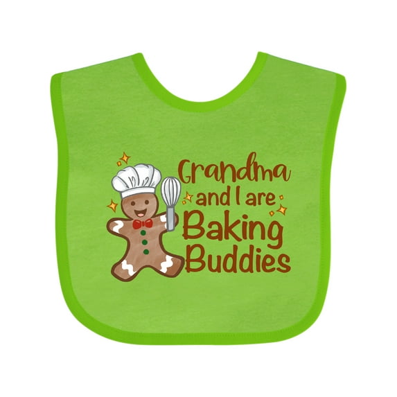 Inktastic Grandma and I Are Baking Buddies Boys or Girls Baby Bib