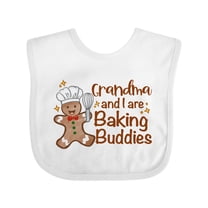 Inktastic Grandma and I Are Baking Buddies Boys or Girls Baby Bib