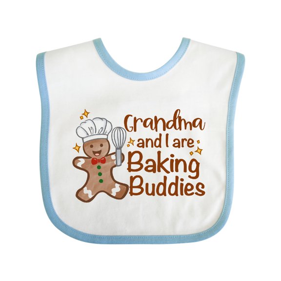 Inktastic Grandma and I Are Baking Buddies Boys or Girls Baby Bib