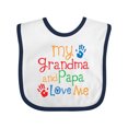 thumbnail image 1 of Inktastic Grandma and Papa Love Me Boys or Girls Baby Bib, 1 of 4