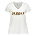 thumbnail image 1 of Inktastic Grandma in Leopard Print Women's Plus Size V-Neck T-Shirt, 1 of 5