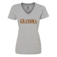 thumbnail image 1 of Inktastic Grandma in Leopard Print Women's V-Neck T-Shirt, 1 of 5