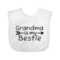Inktastic Grandma is My Bestie Boys or Girls Baby Bib