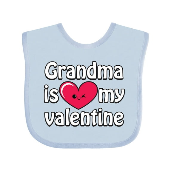 Inktastic Grandma is My Valentine Boys or Girls Baby Bib