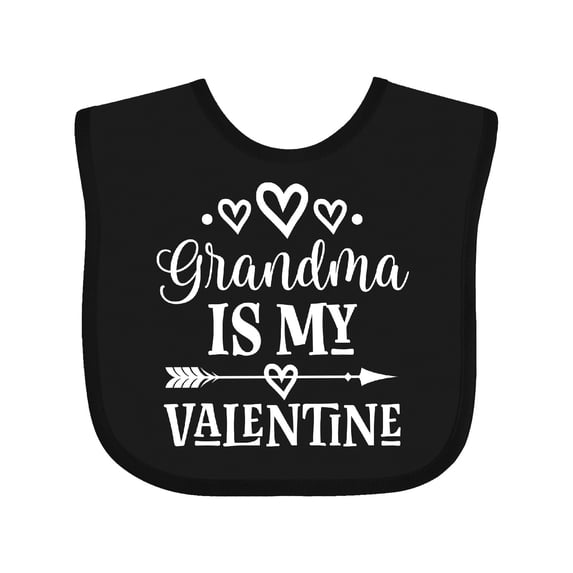 Inktastic Grandma is My Valentine Boys or Girls Baby Bib
