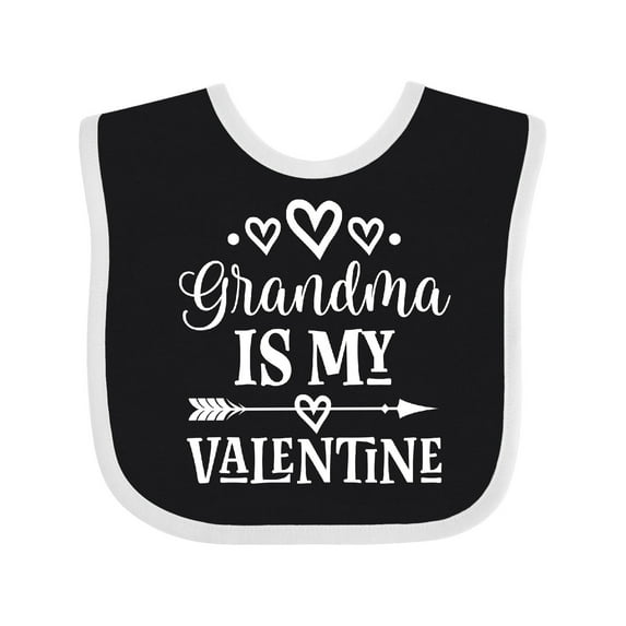 Inktastic Grandma is My Valentine Boys or Girls Baby Bib