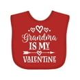 thumbnail image 1 of Inktastic Grandma is My Valentine Boys or Girls Baby Bib, 1 of 4