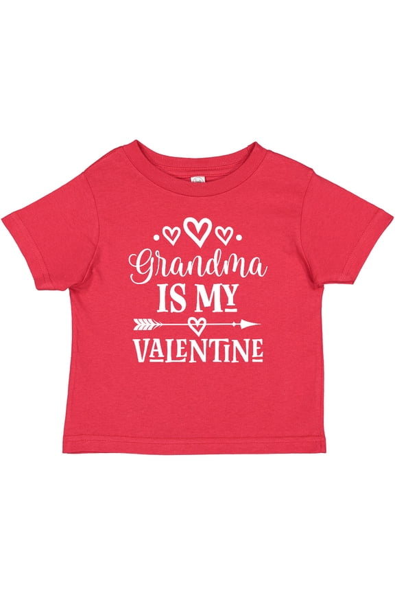 Grandma is My Valentine Boys or Girls Baby T-Shirt