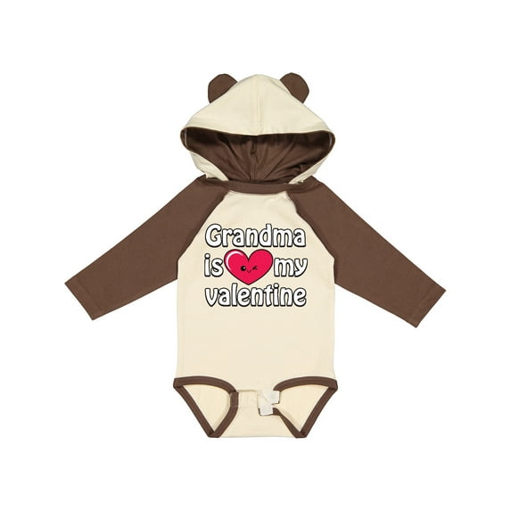 Inktastic Grandma is My Valentine Boys or Girls Long Sleeve Baby Bodysuit