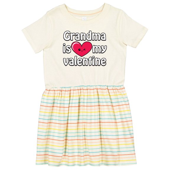 Inktastic Grandma is My Valentine Girls Toddler Dress