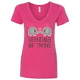 thumbnail image 1 of Inktastic Grandma of Twins for Grandmother Women's V-Neck T-Shirt, 1 of 5