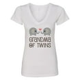 thumbnail image 1 of Inktastic Grandma of Twins for Grandmother Women's V-Neck T-Shirt, 1 of 5