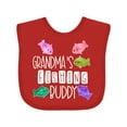 thumbnail image 1 of Inktastic Grandma's Fishing Buddy with Colorful Fish Boys or Girls Baby Bib, 1 of 4