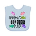 thumbnail image 1 of Inktastic Grandma's Fishing Buddy with Colorful Fish Boys or Girls Baby Bib, 1 of 4