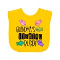 thumbnail image 1 of Inktastic Grandma's Fishing Buddy with Colorful Fish Boys or Girls Baby Bib, 1 of 4