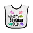 thumbnail image 1 of Inktastic Grandma's Fishing Buddy with Colorful Fish Boys or Girls Baby Bib, 1 of 4