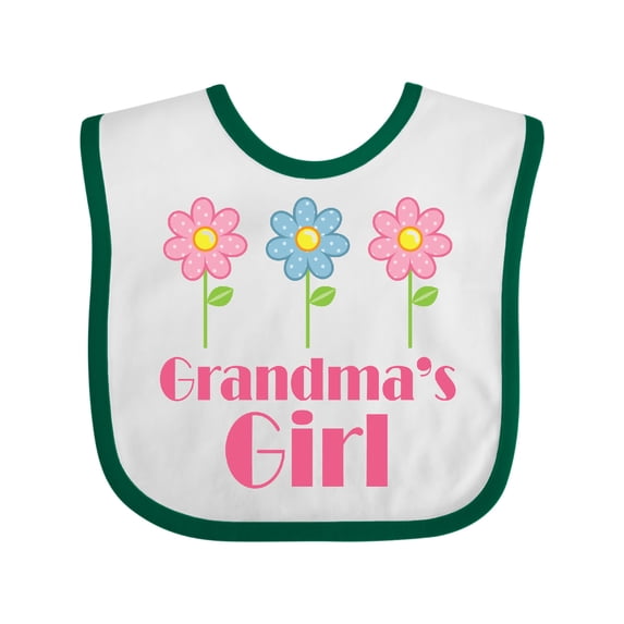 Inktastic Grandma's Girl Grandaughter Girls Baby Bib