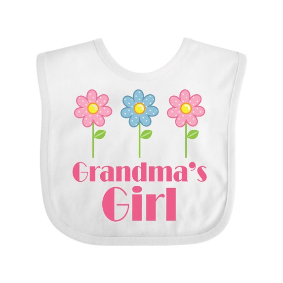Inktastic Grandma's Girl Grandaughter Girls Baby Bib