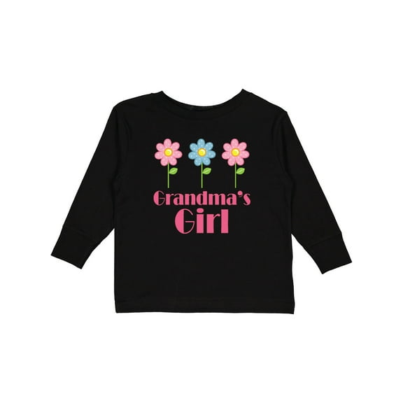 Inktastic Grandma's Girl Grandaughter Girls Long Sleeve Toddler T-Shirt