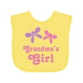 thumbnail image 1 of Inktastic Grandma's Girl Grandchild Butterfly Girls Baby Bib, 1 of 4