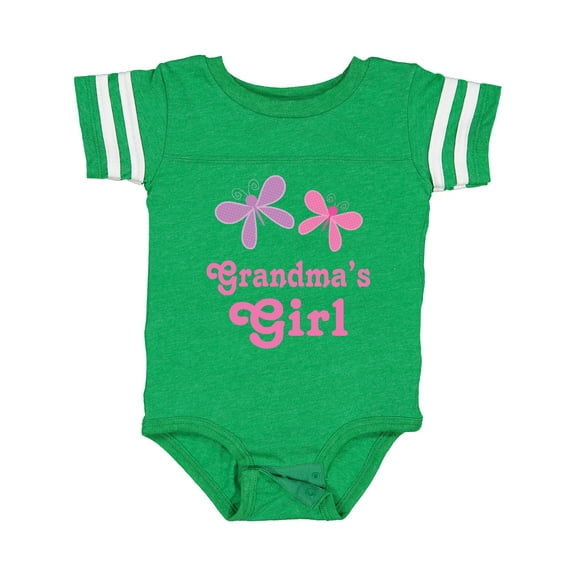 Inktastic Grandma's Girl Grandchild Butterfly Girls Baby Bodysuit