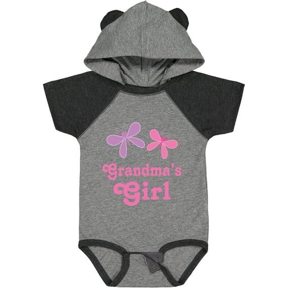 Inktastic Grandma's Girl Grandchild Butterfly Girls Baby Bodysuit