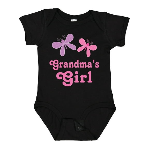 Inktastic Grandma's Girl Grandchild Butterfly Girls Baby Bodysuit