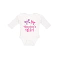 thumbnail image 1 of Inktastic Grandma's Girl Grandchild Butterfly Girls Long Sleeve Baby Bodysuit, 1 of 5