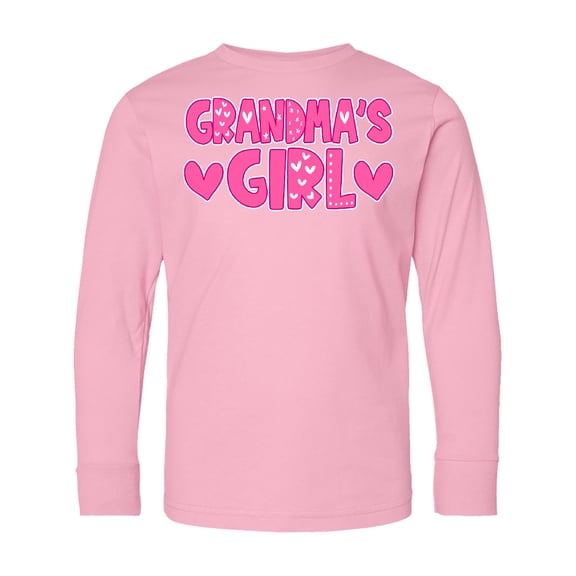 Inktastic Grandma's Girl Granddaughter Long Sleeve Youth T-Shirt