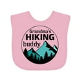 thumbnail image 1 of Inktastic Grandma's Hiking Buddy with Mountains and Trees Boys or Girls Baby Bib, 1 of 4