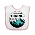 thumbnail image 1 of Inktastic Grandma's Hiking Buddy with Mountains and Trees Boys or Girls Baby Bib, 1 of 4