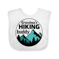 thumbnail image 1 of Inktastic Grandma's Hiking Buddy with Mountains and Trees Boys or Girls Baby Bib, 1 of 4