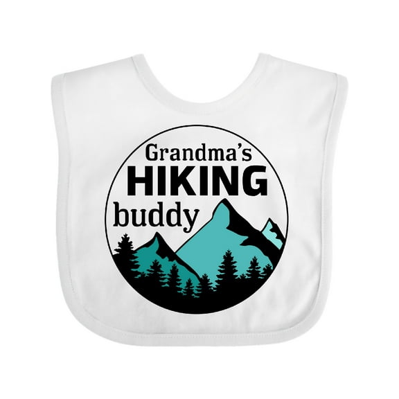 Inktastic Grandma's Hiking Buddy with Mountains and Trees Boys or Girls Baby Bib